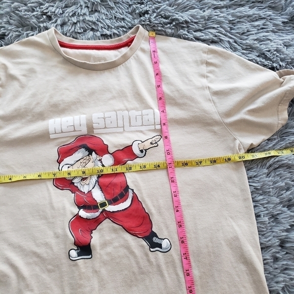 MEN'S Large Hey Santa dabbing Santa tee - Picture 7 of 8